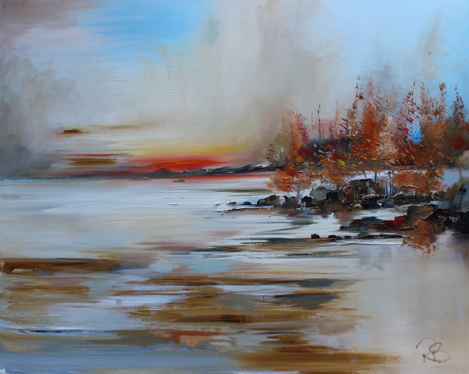 'Autumn By the Shore' by artist Rosanne Barr